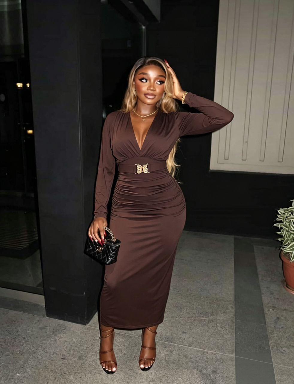 Ladies gown, available in black also