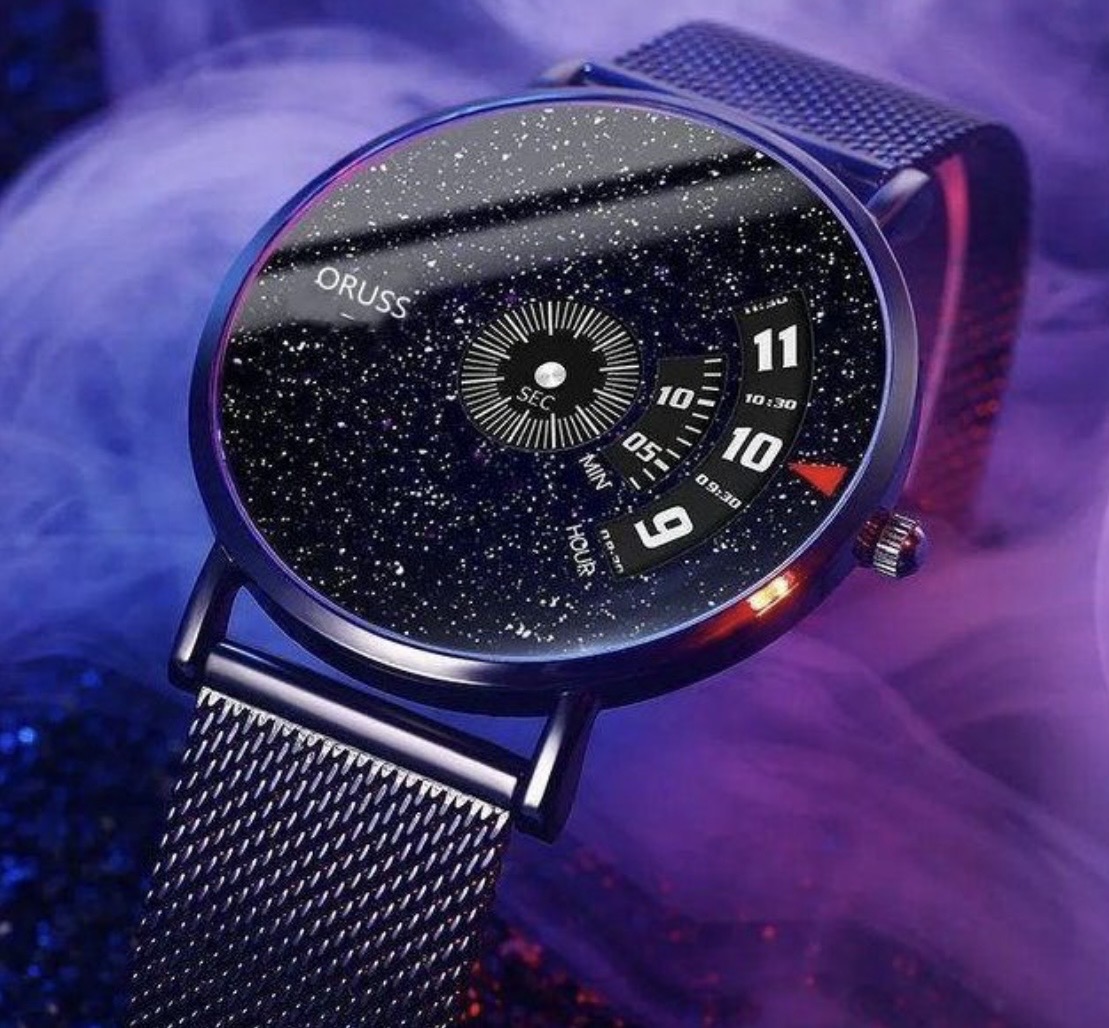 Men's new concept steel mesh with waterproof men's watch