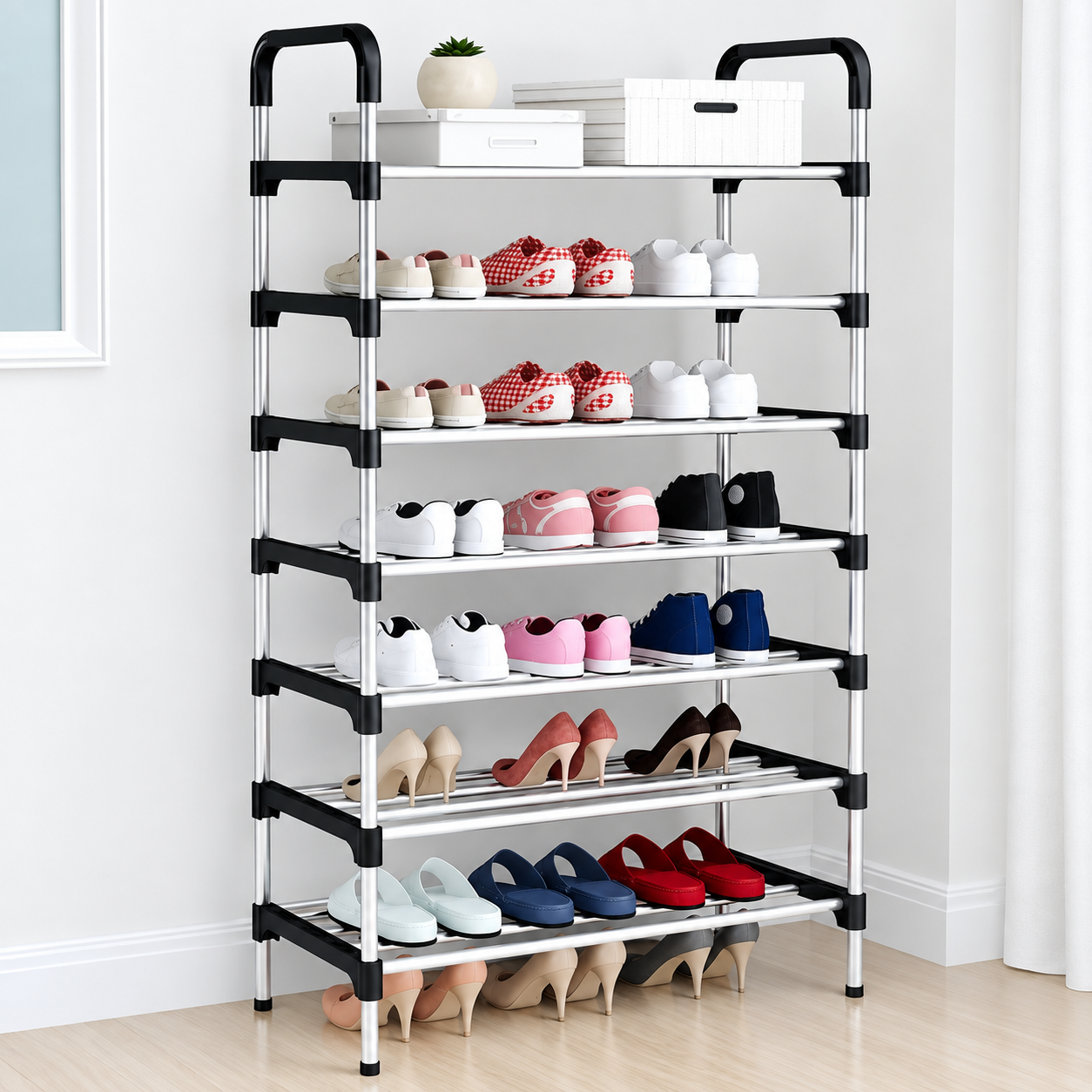 Multi-Tier Shoe Rack Organizer – Space-Saving Shoe Storage Shelf