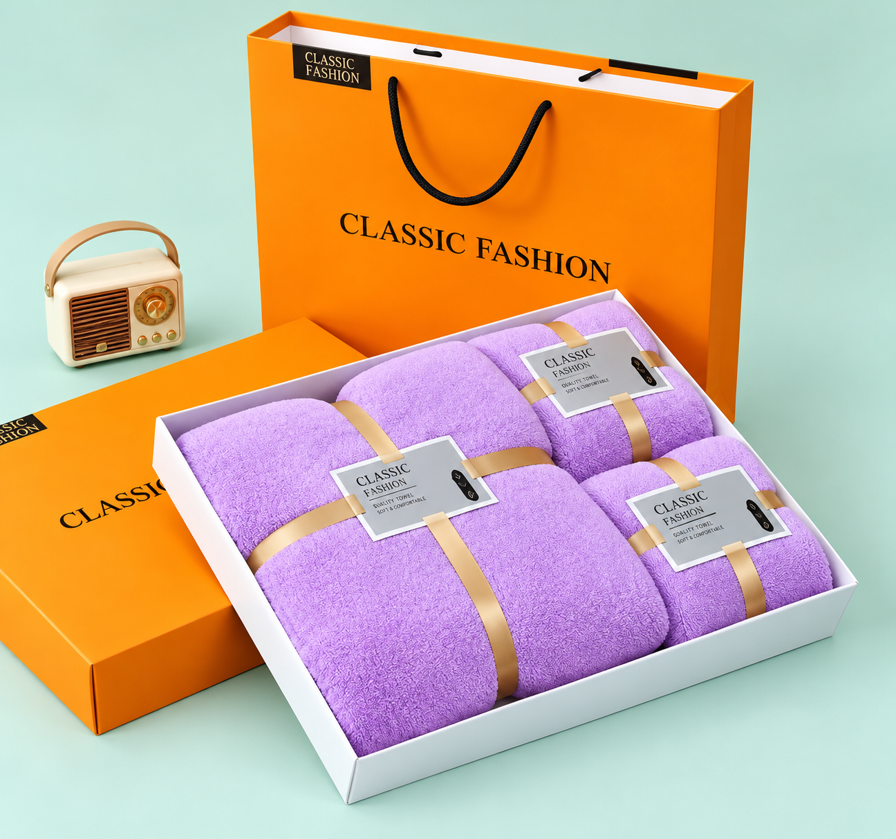 Luxury Towel Gift Set – 3-Piece Soft Cotton Towel Set with Premium Gift Packaging